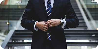 Professional in business attire
